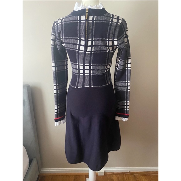 1901 Plaid bodice sweater dress - Picture 4 of 5